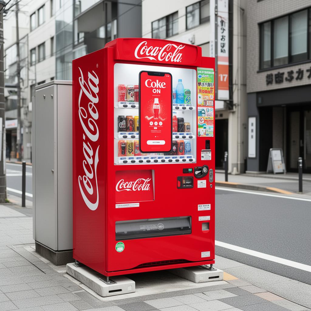Coke ON compatible vending machine in Japan